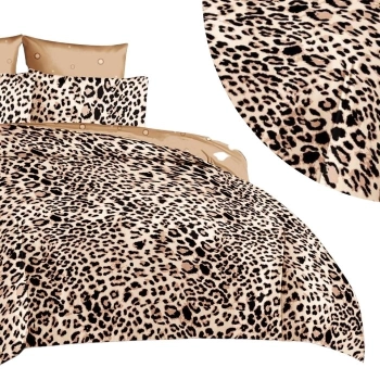 Pościel 160x200 Bawełna panterka PK743 z prześcieradłem